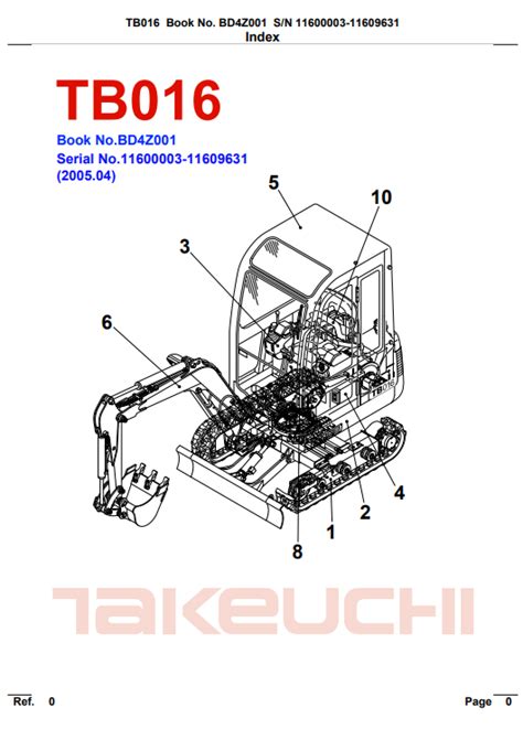 tb016 takeuchi excavator|takeuchi tb016 service manual.